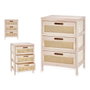 Gift Decor Caisson à Tiroirs Rattan Naturel 3 Tiroirs