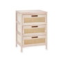 Gift Decor Caisson à Tiroirs Rattan Naturel 3 Tiroirs