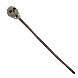 My Other Me - Bâton de marche décoratif avec crâne - 152 cm - PVC - Noir - Pour adulte (Taille M)