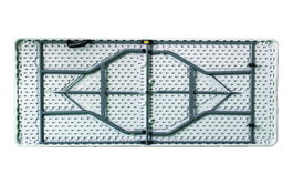 Marbueno 10528 Table Pliante Résine Blanc 180x74x74 cm Camping Jardin Extérieur