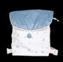 Muñecas Arias - Poupée Elegance 45 cm bleue avec sac à dos (poupée de poids) - Version espagnole