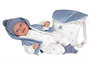 Muñecas Arias - Poupée Elegance 45 cm bleue avec sac à dos (poupée de poids) - Version espagnole