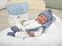 Muñecas Arias - Poupée Elegance 45 cm bleue avec sac à dos (poupée de poids) - Version espagnole