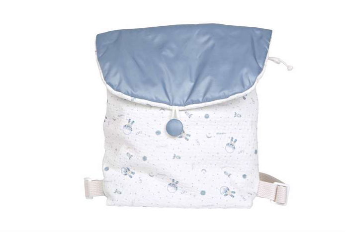 Muñecas Arias - Poupée Elegance 45 cm bleue avec sac à dos (poupée de poids) - Version espagnole