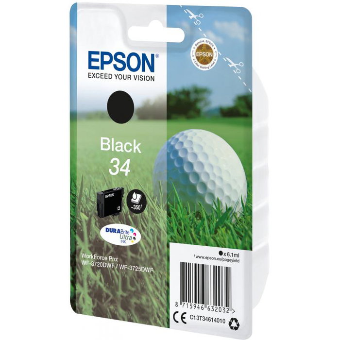 Epson Cartouche d'encre noire T3461 (C13T34614010) - Noir pour imprimante Epson