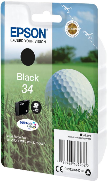 Epson Cartouche d'encre 34 Noir DURABrite Ultra C13T34614010