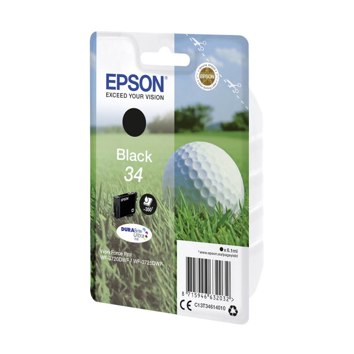 Epson Cartouche d'encre 34 Noir DURABrite Ultra C13T34614010