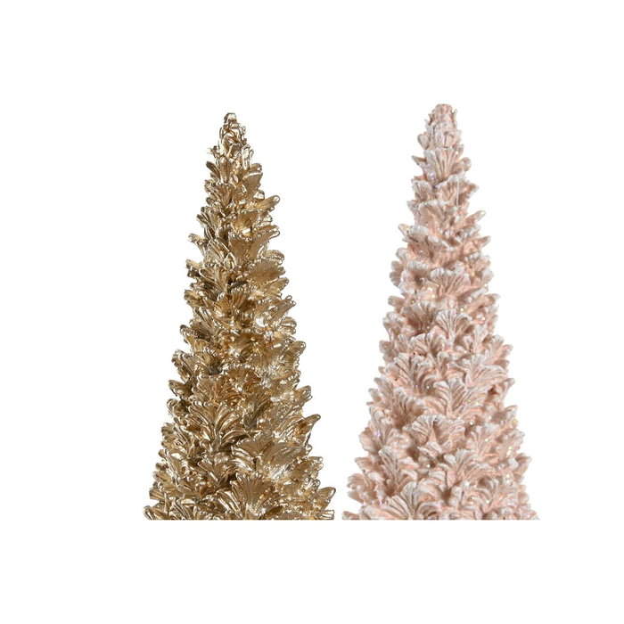 Décorations de Noël DKD Home Decor Arbre Résine (10,5 x 10,5 x 32 cm) (2 Unités)