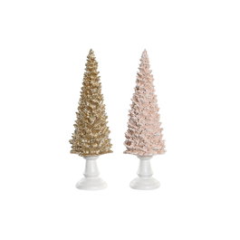 Décorations de Noël DKD Home Decor Arbre Résine (10,5 x 10,5 x 32 cm) (2 Unités)