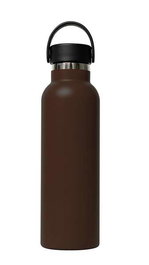 Safta Gourde isotherme avec revêtement extérieur en caoutchouc, 600 ml, modèle "Chocolate" - 25 x 7.3 x 7.3 cm
