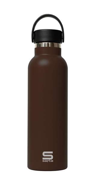 Safta Gourde isotherme avec revêtement extérieur en caoutchouc, 600 ml, modèle "Chocolate" - 25 x 7.3 x 7.3 cm Safta Gourde isotherme avec revêtement extérieur en caoutchouc, 600 ml, modèle "Chocolate" - 25 x 7.3 x 7.3 cm