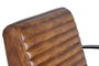 GINER Y COLOMER Fauteuil Style Industriel en Cuir Naturel Marron avec Structure Métal Noir - Dimensions 75x82x82 cm