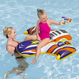 Bestway Vaisseau Spatial Gonflable avec Poignée et Pistolet à Eau, 117x107 cm