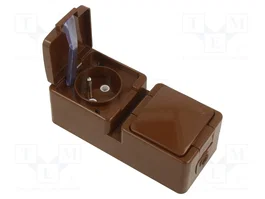 ABEX Socle d'alimentation AC 2P+PE marron