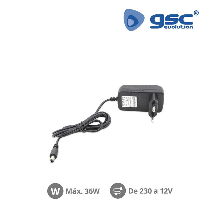 GSC Evolution Alimentation pour tiras LED 220V à 12V 36W GSC Evolution Alimentation pour tiras LED 220V à 12V 36W