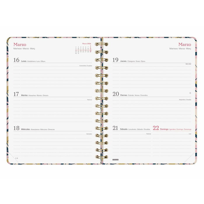 Agenda Finocam YOU A5 15,5 x 21,2 cm Volets 2026
