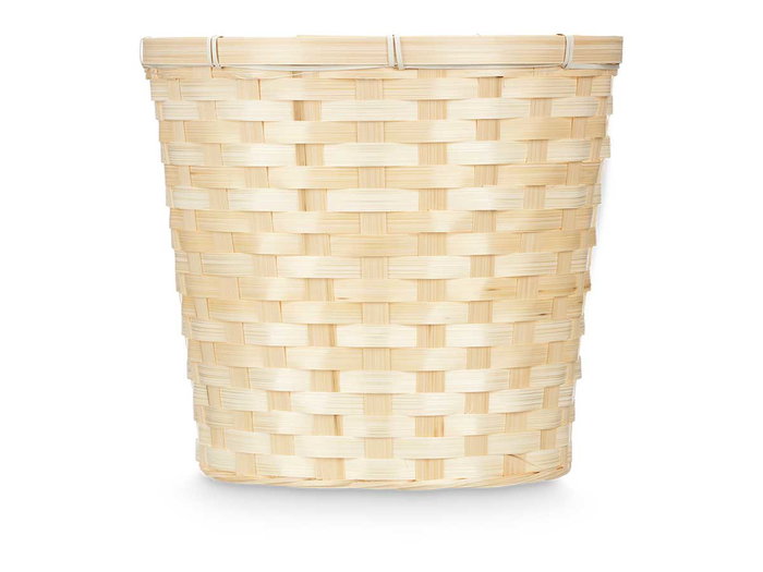 Ibergarden Cache-pot Rond en Bambou Tressé Naturel 25x24 cm (Set de 24)