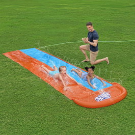 Bestway Toboggan d'eau Double Coulissant 488 x 138 cm