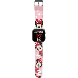 Kids Licensing Montre LED à l'effigie de Minnie pour enfants dès 4 ans, affichage numérique, changement de fond d'écran