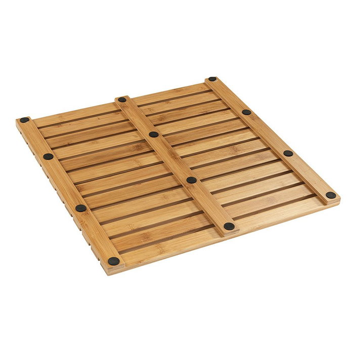 Wenko 24610100 Dalle bambou intérieur/extérieur 50 x 50 cm antidérapante douche piscine