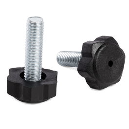 HERRAJES ALK Pied niveleur réglable DADO M8x37 Noir