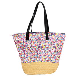 Entre Temps Sac Cabas Liberty avec Anses Musette Motifs Assortis