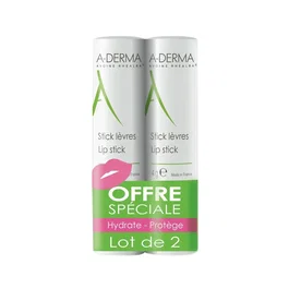 A-Derma Set Duo Traitement pour baume à lèvres, 2 pcs, 4 ml