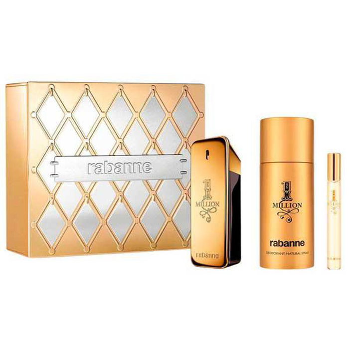 Paco Rabanne 1 Million Coffret Cadeau Homme - Eau de Toilette 100 ml + Déodorant 150 ml + Miniature Eau de Toilette 10 ml Paco Rabanne 1 Million Coffret Cadeau Homme - Eau de Toilette 100 ml + Déodorant 150 ml + Miniature Eau de Toilette 10 ml