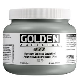 Golden Acrylique Heavy Body Acier Inoxydable Iridiscent Fin 946 ml