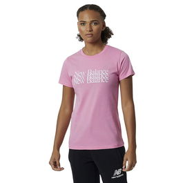 T-shirt à manches courtes femme New Balance WT21507_VPK Rose (XS)