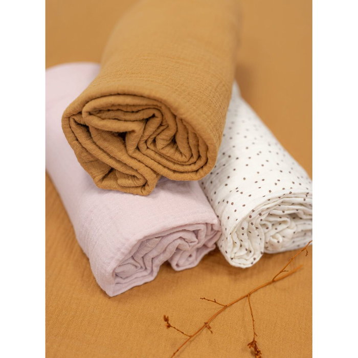 Domiva Drap housse Au Fil de l'Eau Caramel 70 x 140 cm Domiva Drap housse Au Fil de l'Eau Caramel 70 x 140 cm