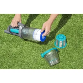 Bestway Aspirateur de piscine manuel AquaGrip™, autonomie 90 min, pour bassins jusqu'à 6,10 m de diamètre avec 2 têtes interchangeables
