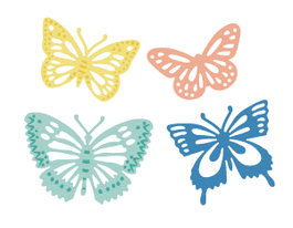 Misskuty Emporte-pièces fins ZAG Autres papillons (Lot de 4)