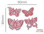 Misskuty Emporte-pièces fins ZAG Autres papillons (Lot de 4)