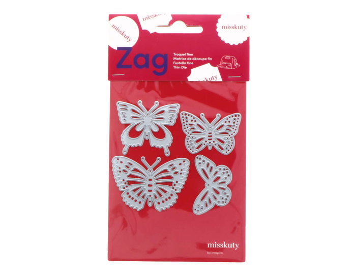 Misskuty Emporte-pièces fins ZAG Autres papillons (Lot de 4)