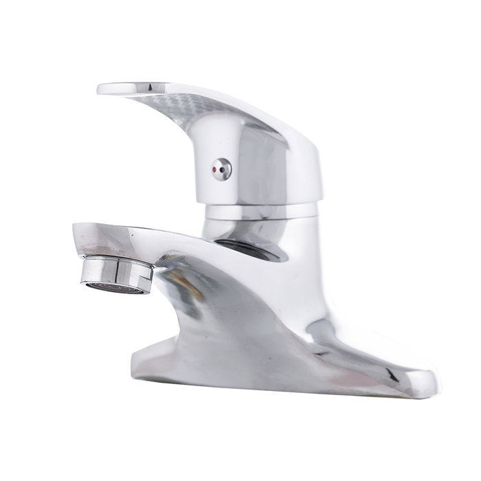 Robinet d'évier en alliage de zinc chrome eau chaude-froide bec bas levier unique Robinet d'évier en alliage de zinc chrome eau chaude-froide bec bas levier unique