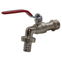 Riegolux Robinet à bille 1/2 inch avec adaptateur pour tuyau et collier de serrage