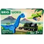 Brio World 36096 - Train électrique à piles avec dinosaure inclus - Pour circuit de train en bois - Dès 3 ans