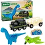 Brio World 36096 - Train électrique à piles avec dinosaure inclus - Pour circuit de train en bois - Dès 3 ans