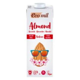 ECOMIL Boisson aux amandes Nature Bio, 1L, Pack de 6