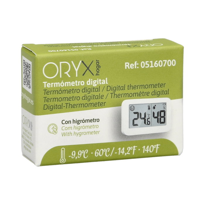 ORYX Thermomètre Numérique avec Indicateur d'Humidité