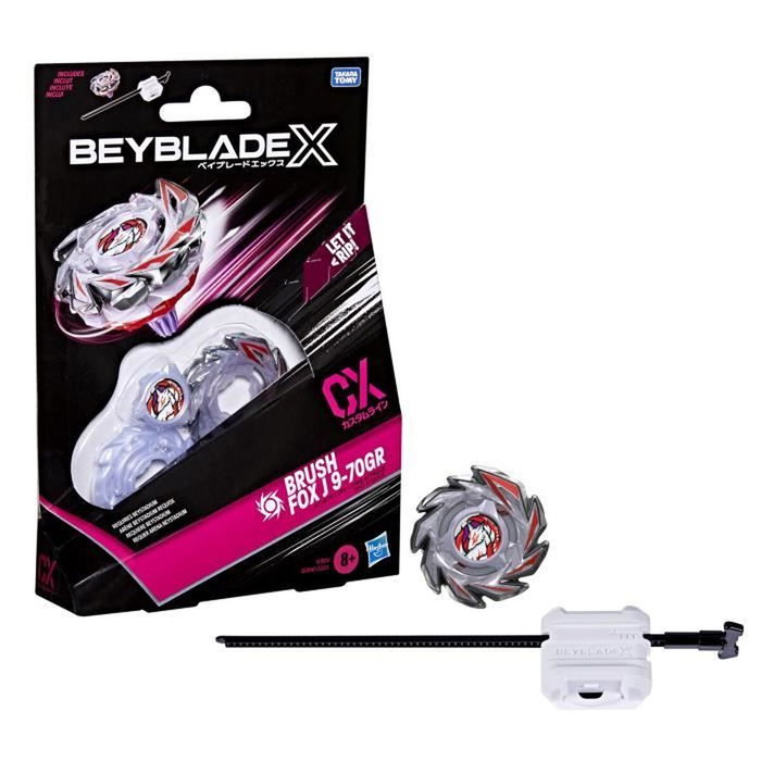 Hasbro BeyBladeX Starter Pack Brush Fox J 9-70GR CX, Toupie de type attaque