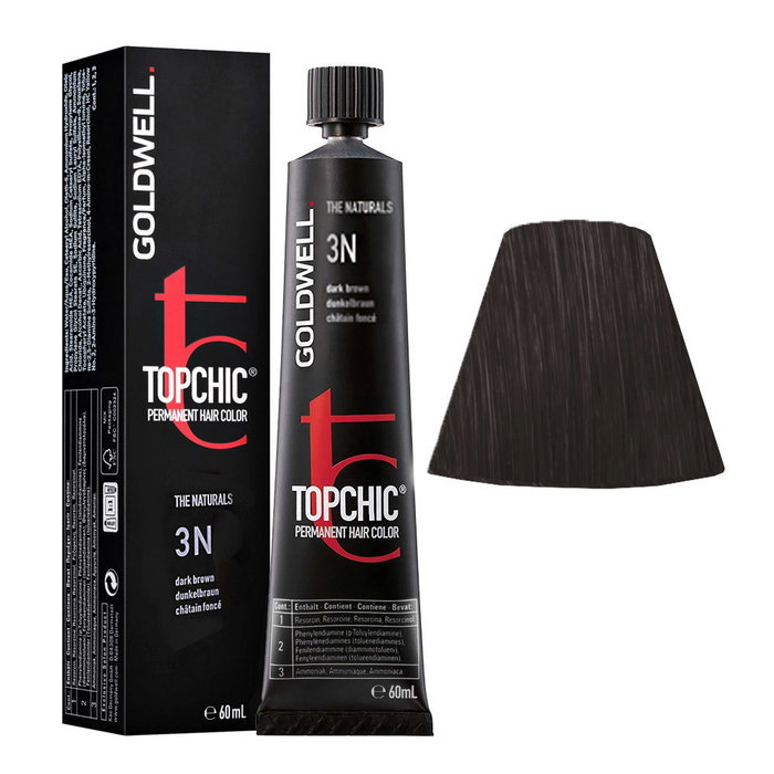 Goldwell TOPCHIC Teinture permanente 3N Dark Brown (Brun foncé) 60 ml Goldwell TOPCHIC Teinture permanente 3N Dark Brown (Brun foncé) 60 ml