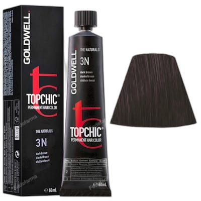 Goldwell TOPCHIC Teinture permanente 3N Dark Brown (Brun foncé) 60 ml Goldwell TOPCHIC Teinture permanente 3N Dark Brown (Brun foncé) 60 ml