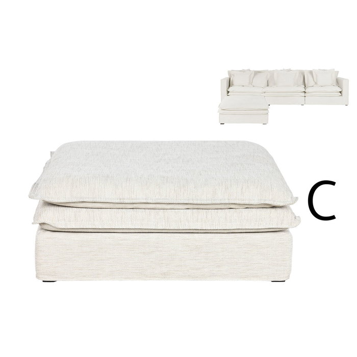 Home ESPRIT Module de canapé Beige 110 X 110 X 48 CM