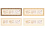 GIFTDECOR Cadre Rayé 3 Photos Horizontal Assortiment de 4