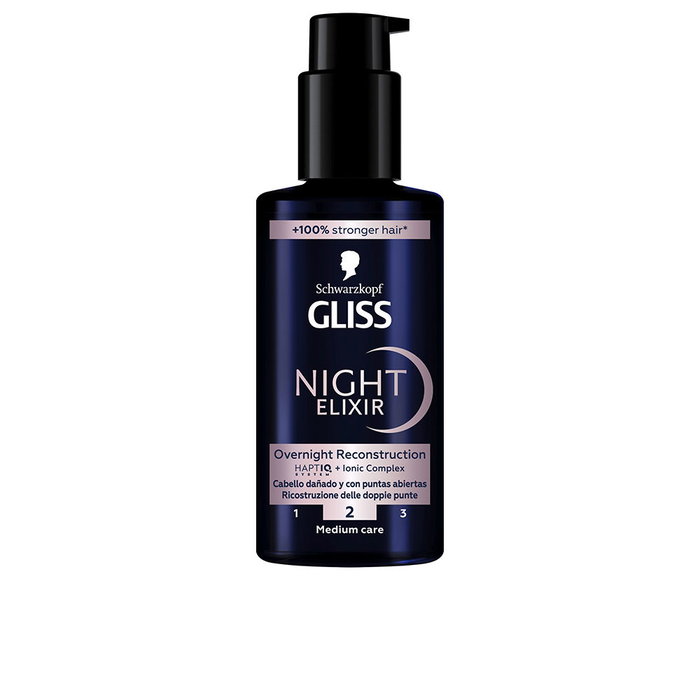 Schwarzkopf Mass Market GLISS NIGHT ELIXIR Sérum Pointes Fourchues, Réparation Cheveux Endommagés, 100 ml Schwarzkopf Mass Market GLISS NIGHT ELIXIR Sérum Pointes Fourchues, Réparation Cheveux Endommagés, 100 ml
