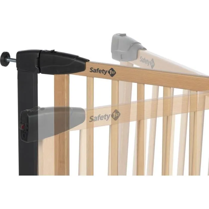 Safety 1st Barrière de Sécurité Simply Close en Bois & Métal, Ajustable 73-80 cm, Sans Perçage, Ouverture à une Main, Double Verrouillage, Design Naturel et Graphite Safety 1st Barrière de Sécurité Simply Close en Bois & Métal, Ajustable 73-80 cm, Sans Perçage, Ouverture à une Main, Double Verrouillage, Design Naturel et Graphite