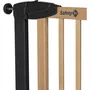 Safety 1st Barrière de Sécurité Simply Close en Bois & Métal, Ajustable 73-80 cm, Sans Perçage, Ouverture à une Main, Double Verrouillage, Design Naturel et Graphite