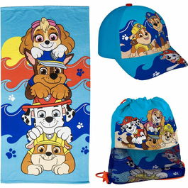 Serviette de plage The Paw Patrol Bleu 33 x 27 x 7 cm